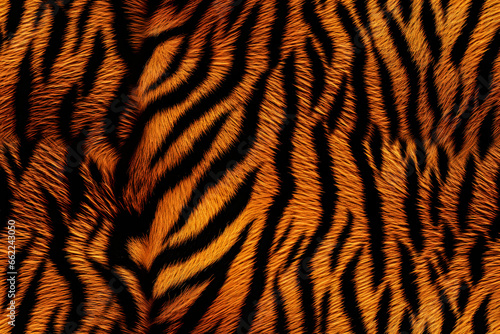 Realistic Tiger Skin Texture Pattern And Background