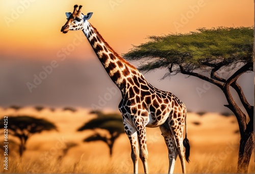 giraffe in the savannah  Kenya giraffe in the savannah  Kenya giraffe in the savannah of the world