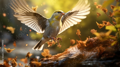 Captivating Glimpses of Birds in Forage and Flight. Generative AI © Gasspoll