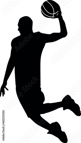 basketball player silhouette vector