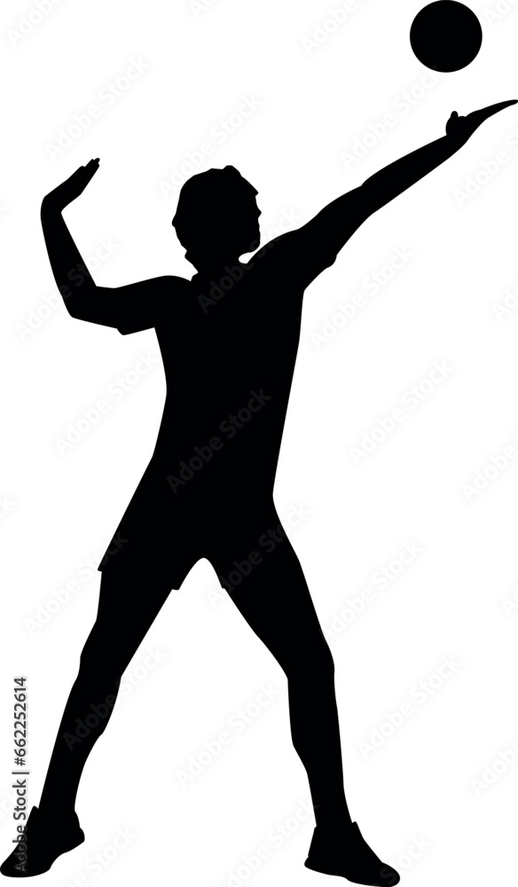 silhouette of a child playing volleyball silhouette of a child playing volleyball