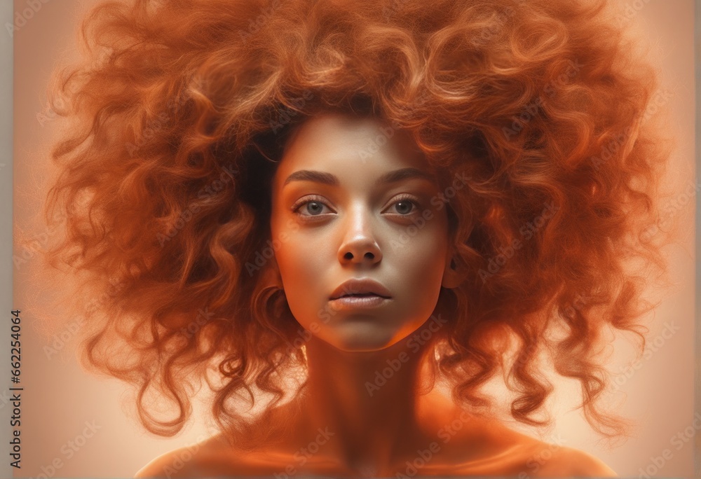 portrait of a young woman beautiful young girl with afro - hairstyle portrait of a young woman