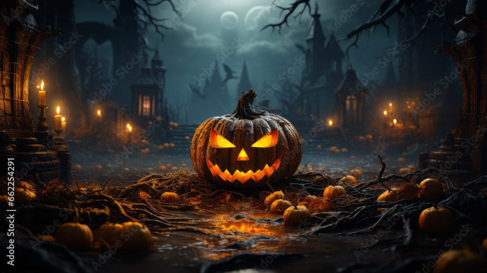 halloween pumpkin in the night halloween pumpkin in the night