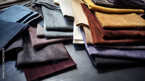 Melange fabric samples in various shades.