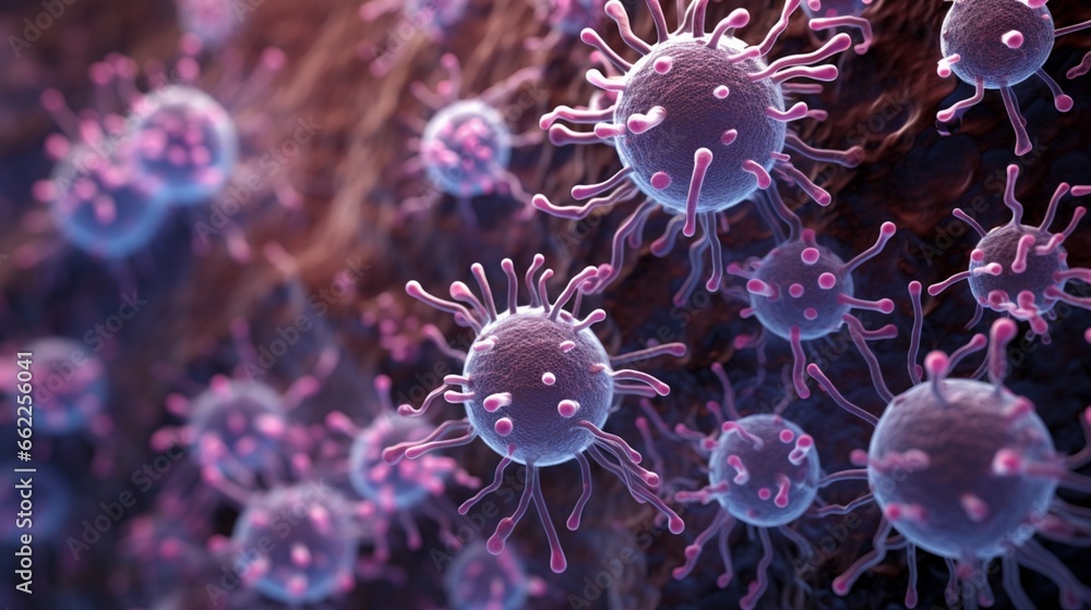 Microscopic view of Anthrax bacteria spores. - obrazy, fototapety, plakaty 