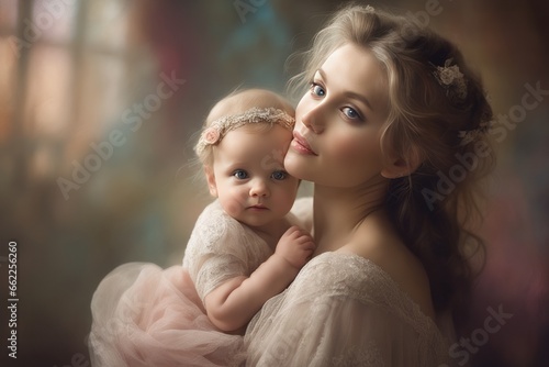 portrait of beautiful mother and little daughter portrait of beautiful mother with little daughter portrait of beautiful mother and little daughter