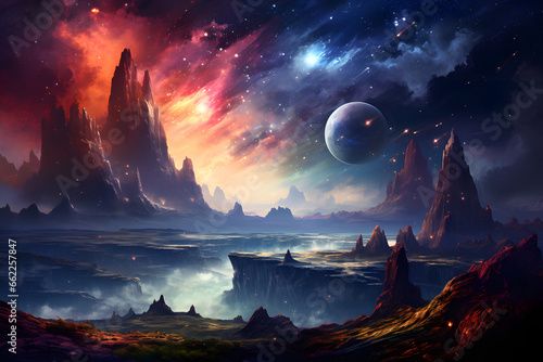 Celestial Cosmic Event Background