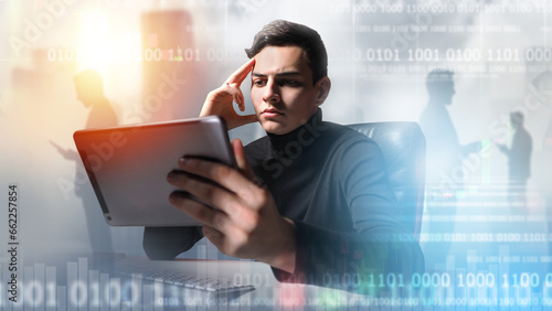 Man business analyst. Guy w...