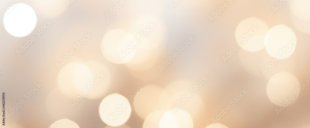 A brilliant blurry white gold background for a festive mood. Template for greeting card for entertainment. - obrazy, fototapety, plakaty 