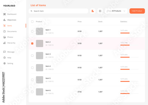 Items Sales , E-commerce Dashboard, Sales Admin and Orders CMS UI Kit