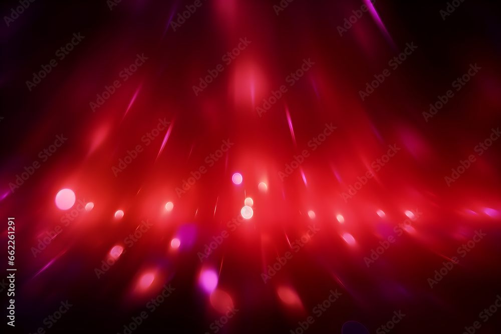 Obraz premium Blurred abstract background bokeh light effect, red and black, ai generative