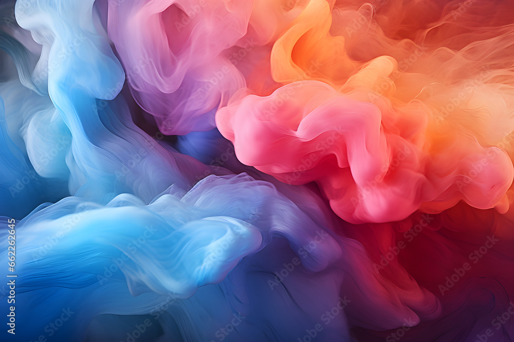 Abstract Background of Swirling Smoke and Fire