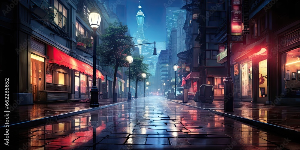 Electric nights. Glowing streets of urban jungle. City in technicolor. Vibrant night on broadway. Metropolis awakens Electric nights. Glowing streets of urban jungle. City in technicolor. Vibrant night on broadway. Metropolis awakens