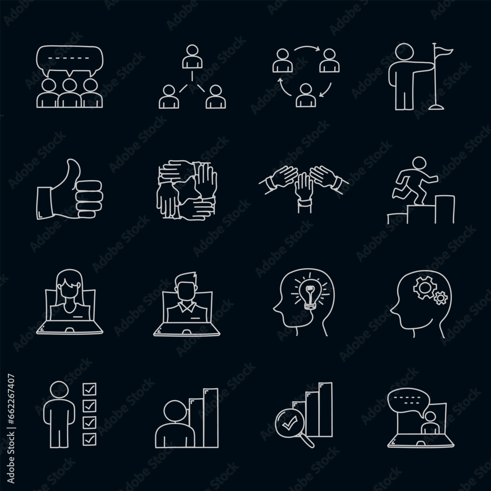 Hand drawn business people icon set. Line icon. Doodle business icon set. Hand drawn business people icon set. Line icon. Doodle business icon set.