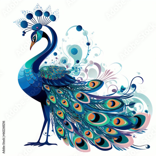 Fashion Peacock Vector photo