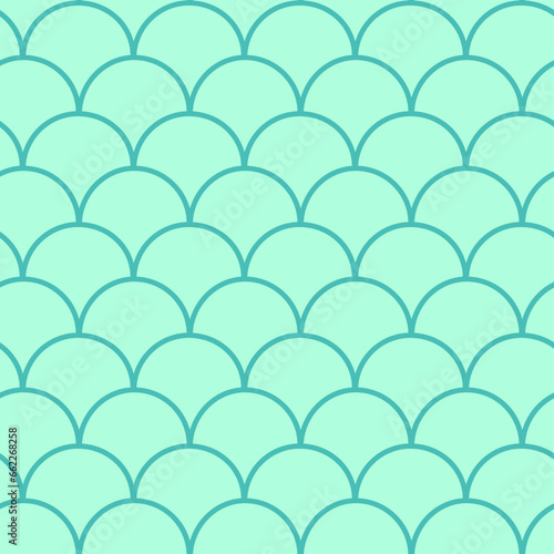 Mermaid tail seamless pattern