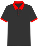 Polo Shirt Template mockup Front and Back View, Vector illustration