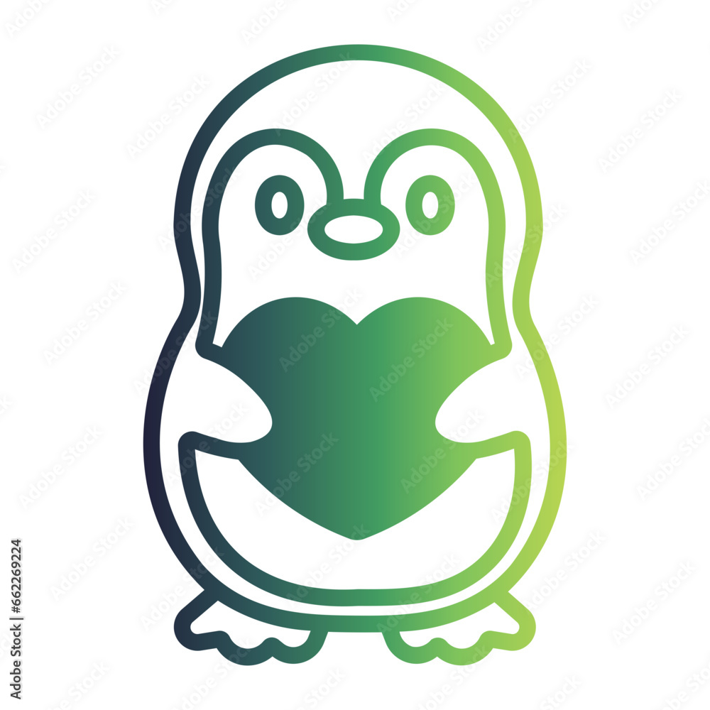 Naklejka premium penguin icon