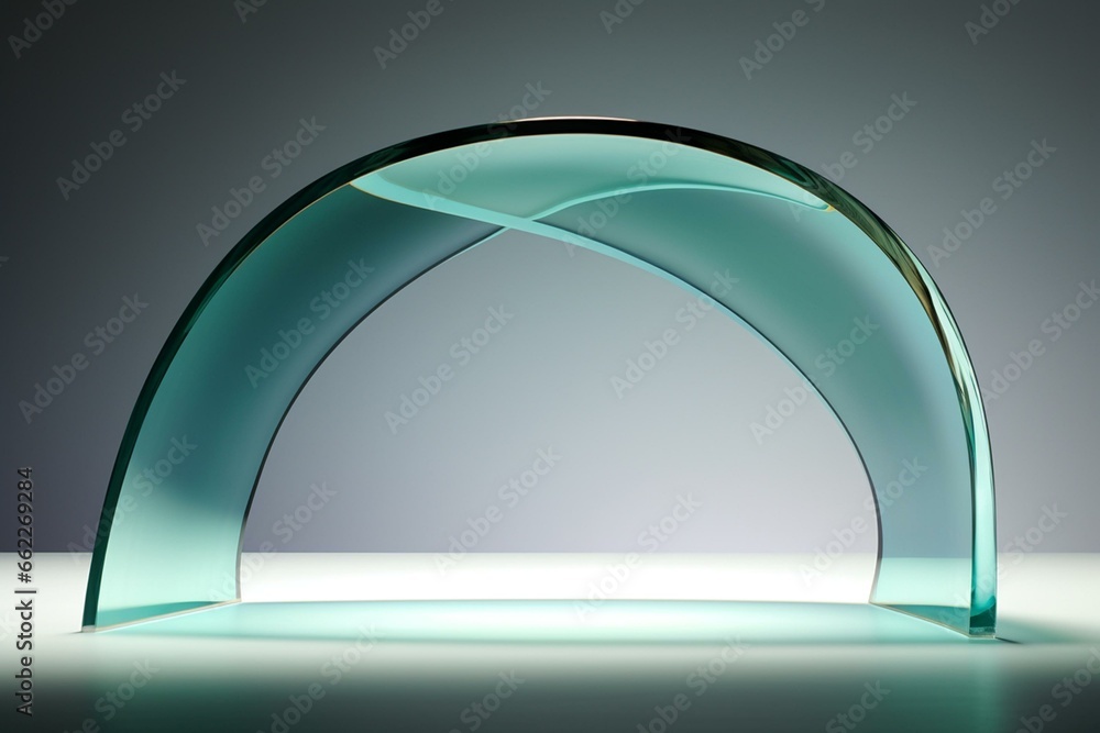 curved glass. Generative AI curved glass. Generative AI
