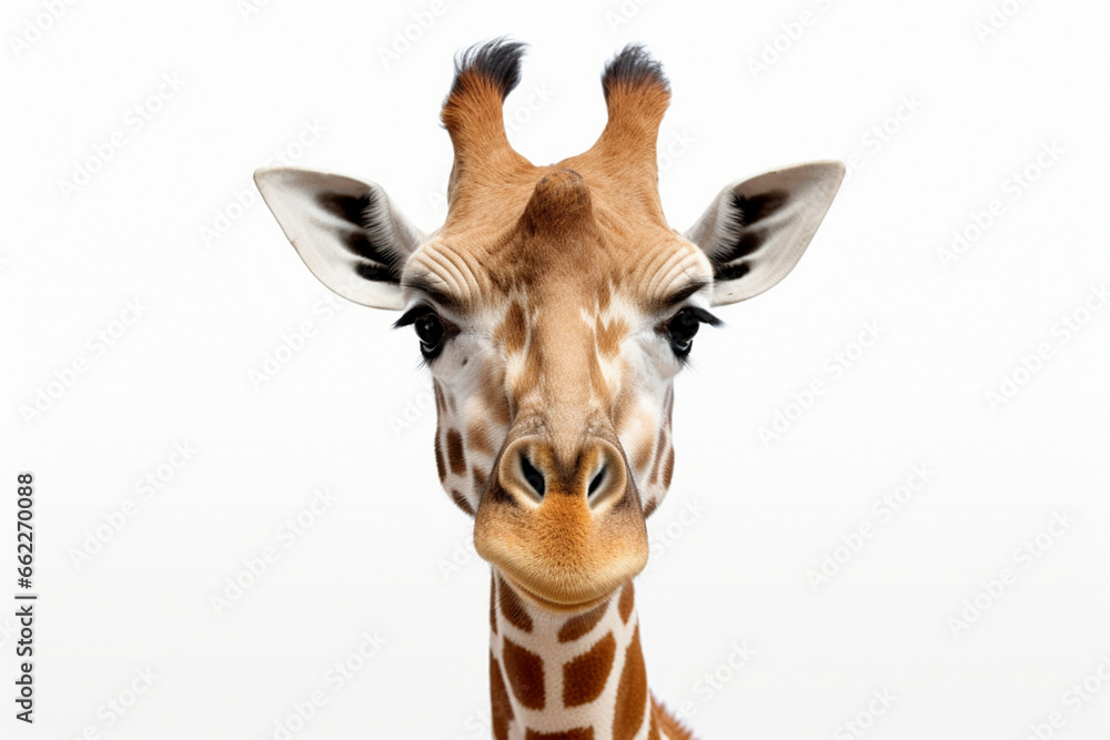 Giraffe isolated on white background