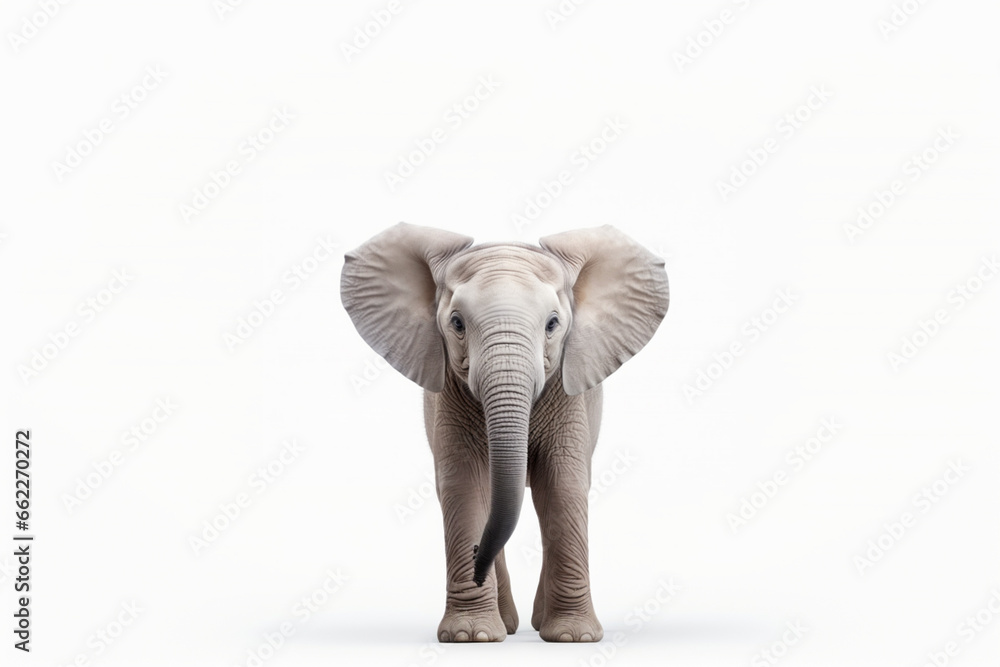 Obraz premium A baby elephant isolated on white