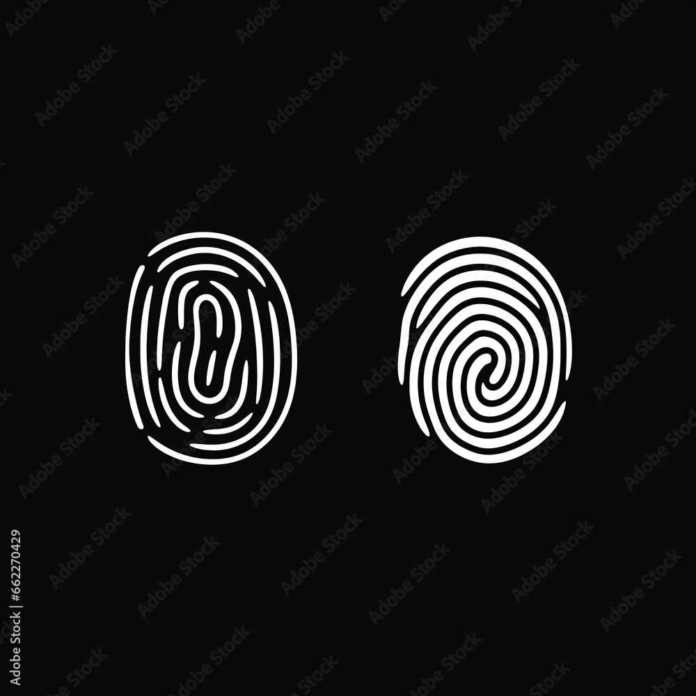 fingerprint on black background fingerprint on black background
