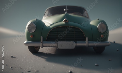 3d illustration - an old car with the light 3d illustration - an old car with the light 3d rendering of an abandoned car
