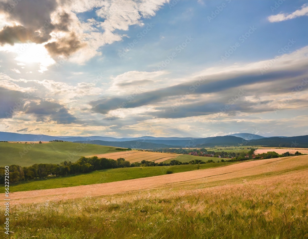 View Of Field Against Sky