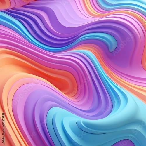 Colored wavy 3d volume background