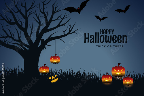 Trick or trick party celebration background design template 11