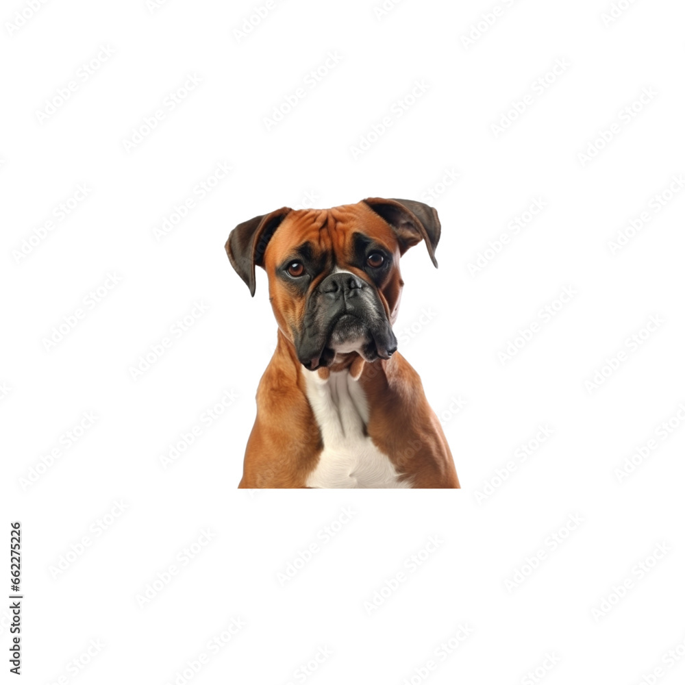 Boxer dog breed no background