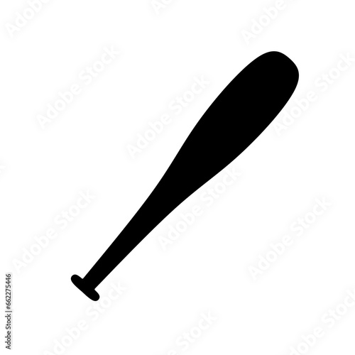 baseball bat icon vector with flat design
