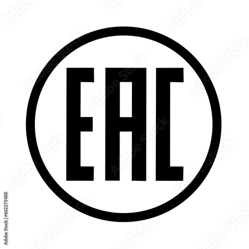 EAC mark.Eurasian conformity mark vector photo