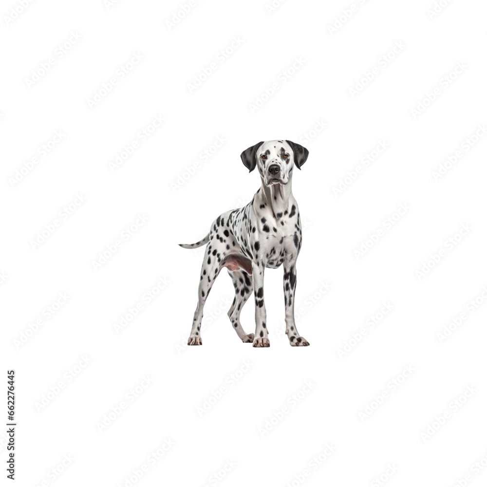 Dalmatian dog breed no background