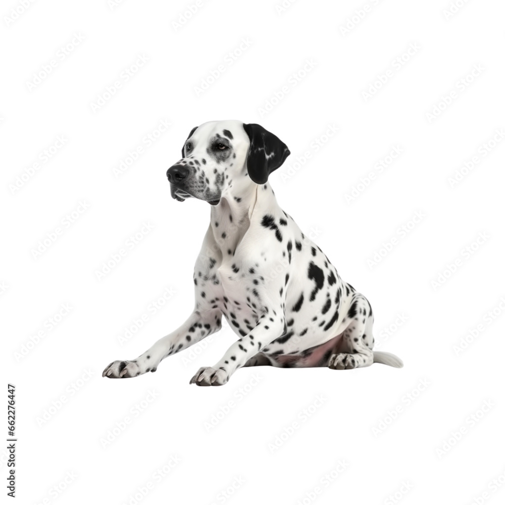 Dalmatian dog breed no background