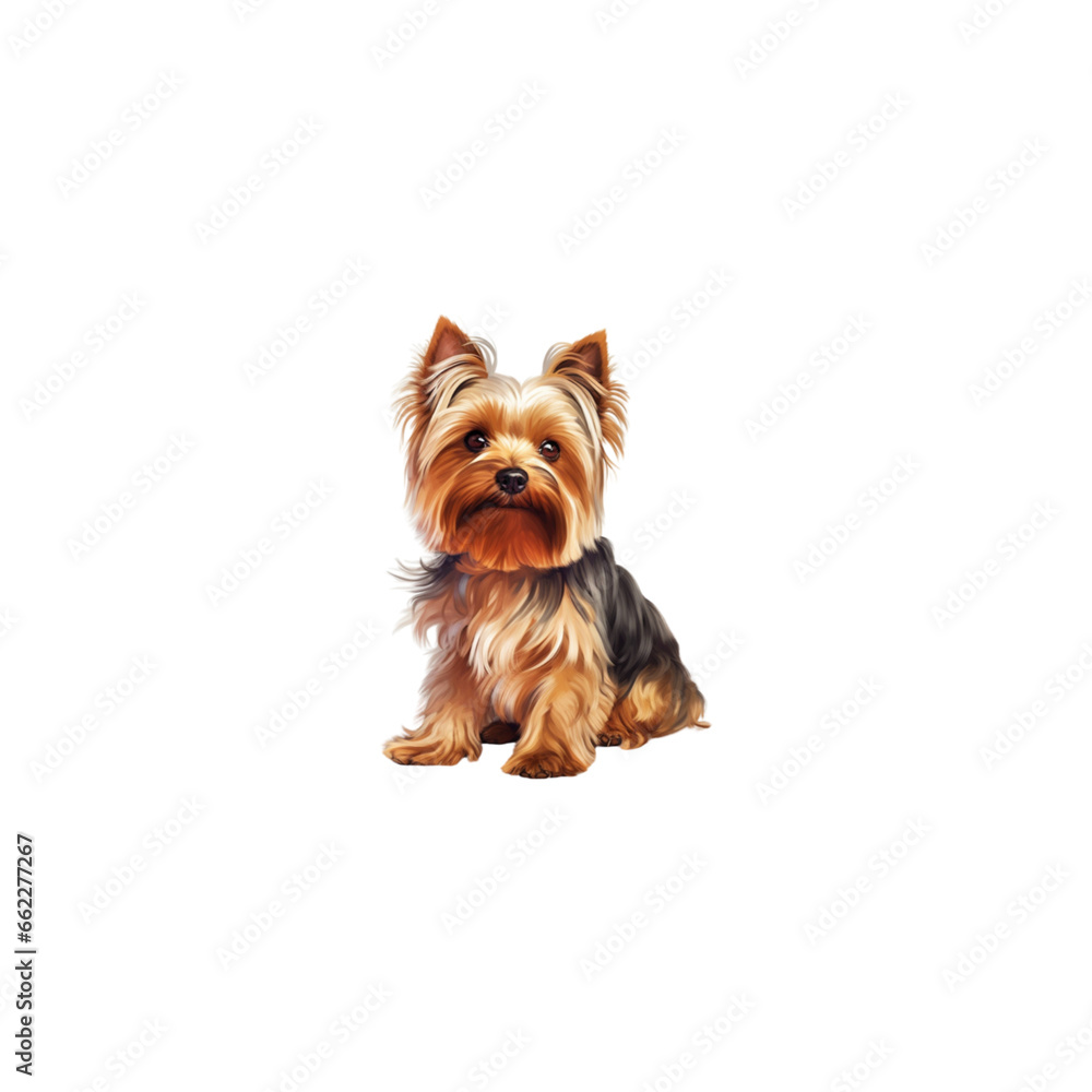 Yorkshire Terrier dog breed no background Yorkshire Terrier dog breed no background