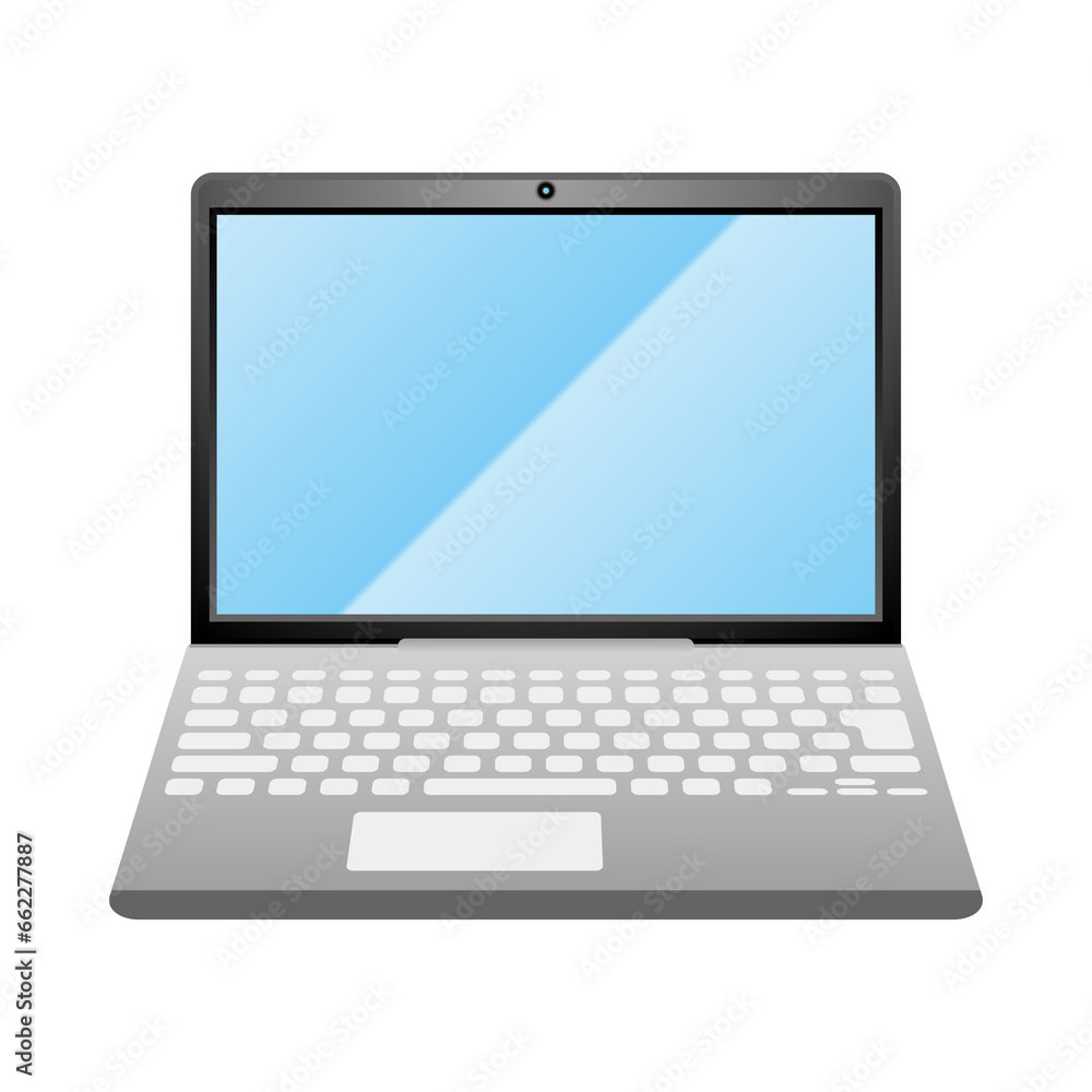 シンプルなイラスト_ノートパソコン