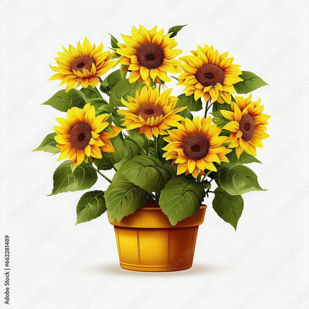 Obraz premium Flower Pot on a White background.