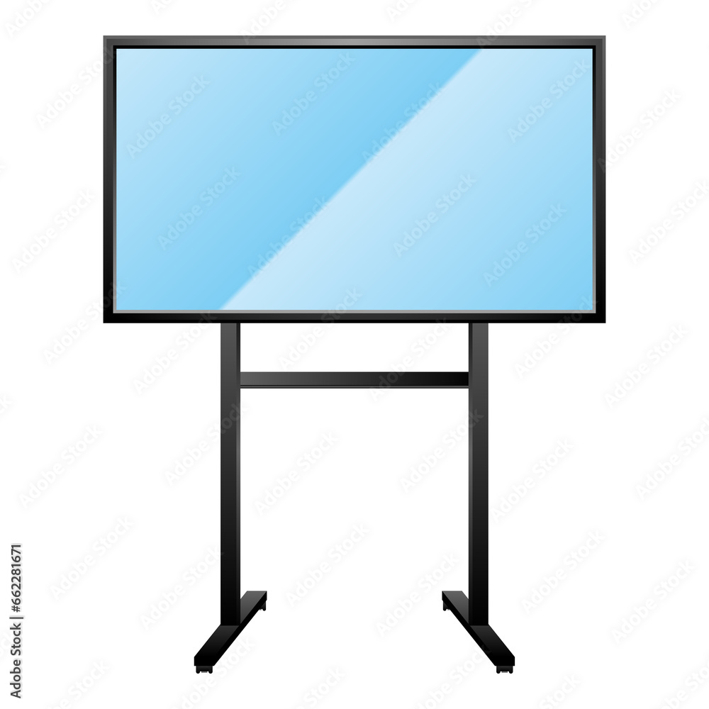 シンプルなイラスト_モニタ,大型モニタ,大型ディスプレイ,ディスプレイスタンド