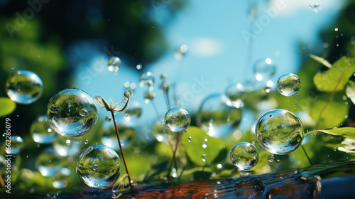 Aqua Ascension: Rising Bubbles in Liquid Bliss. Generative AI