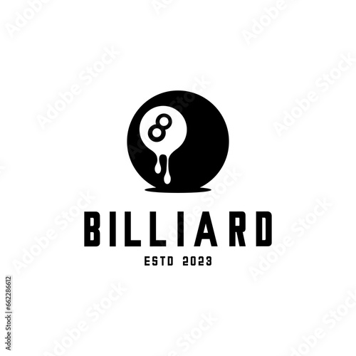 Vector logo of eight ball billiard spot
