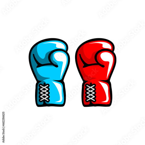 boxing gloves vector on white background 