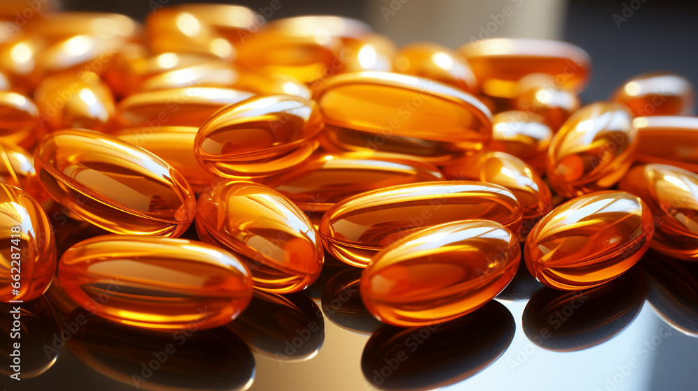 Orange omega pills on a white background pattern UHD wallpaper Stock Photographic Image Orange omega pills on a white background pattern UHD wallpaper Stock Photographic Image