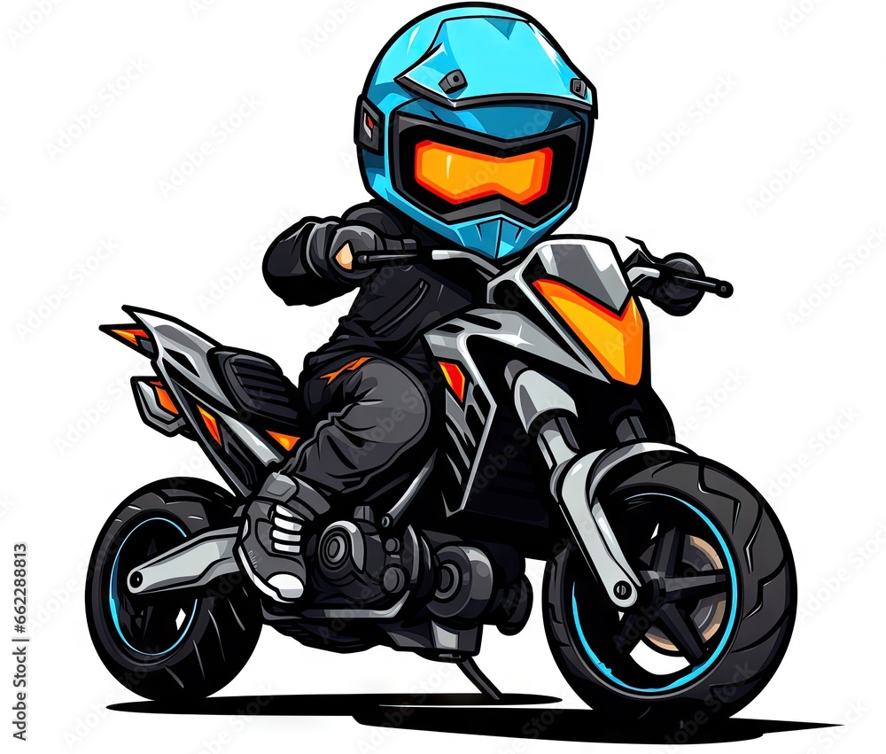 a person riding a motorcycle with a helmet on and on. generative ai a person riding a motorcycle with a helmet on and on. generative ai