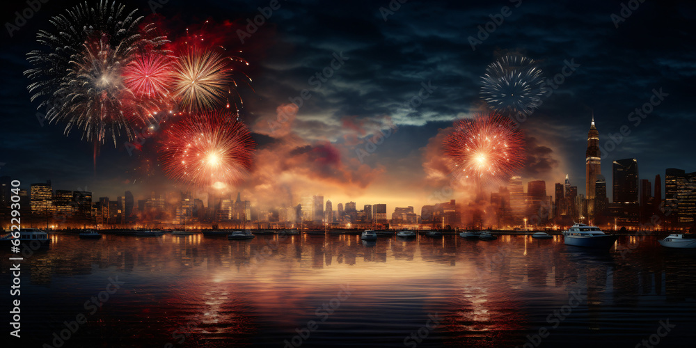 New Year's Eve 2024 Celebration Background - obrazy, fototapety, plakaty 
