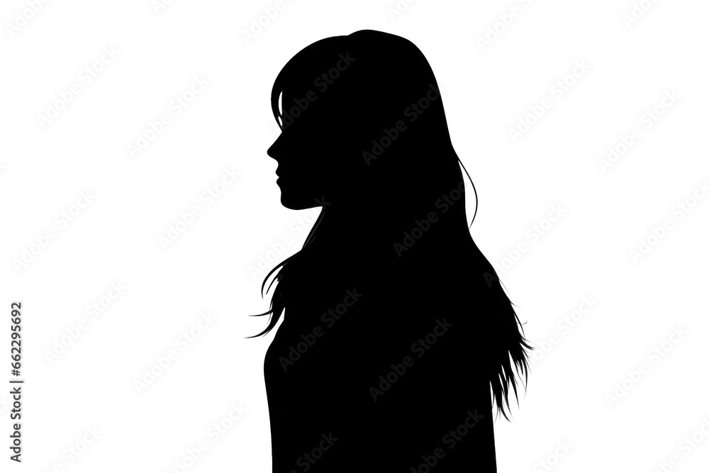 Black silhouette of an unknown person on a white background. Black silhouette of an unknown person on a white background.