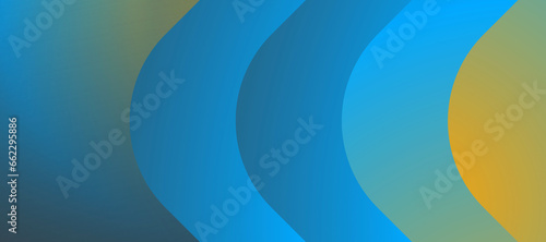Light blue, green, yellow gradient blurred banner. geometric background with empty space