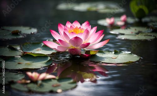 pink water lily