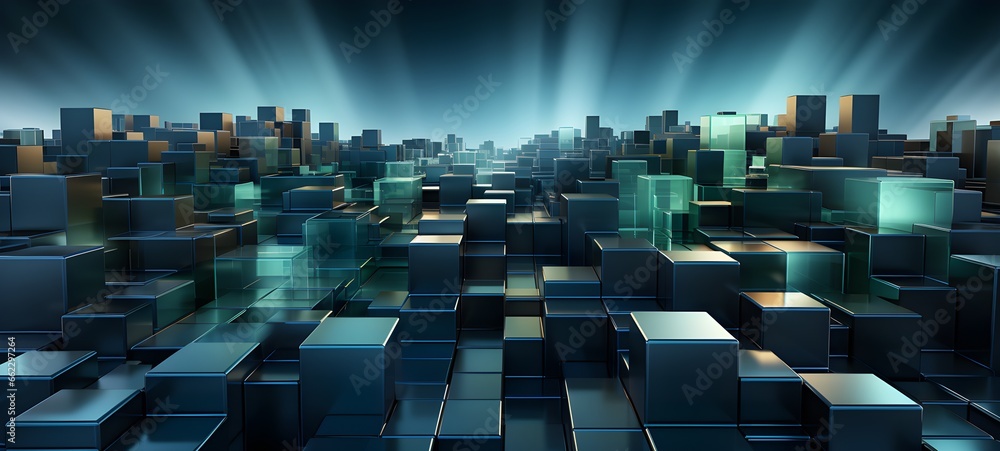 Gradient and lilac blocks with neon lines and glowing background futuristic illustration abstract 3d geometric shapes, cyberspace technology concept business web design Generative AI Gradient and lilac blocks with neon lines and glowing background futuristic illustration abstract 3d geometric shapes, cyberspace technology concept business web design Generative AI
