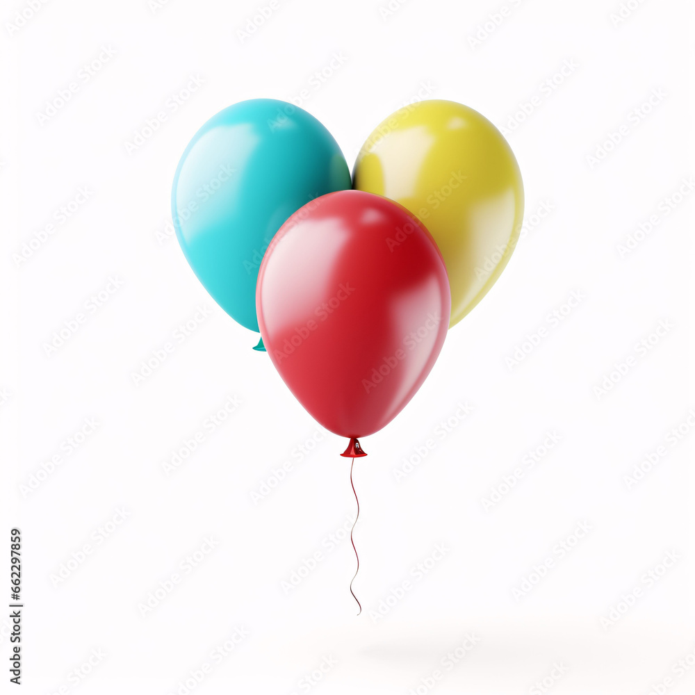 bright balloons isolated on white. bright balloons isolated on white.